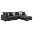 Coaster Furniture Serene 551324-SETB 4 pc Upholstered Modular Sectional - Charcoal