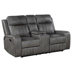 Coaster Furniture Raelynn 603192 Upholstered Track Arm Motion Loveseat - Grey
