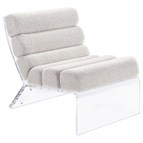 Coaster Furniture Serreta 903161 Boucle Upholstered Armless Acrylic Chair - Ivory