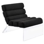 Coaster Furniture Serreta 903162 Boucle Upholstered Armless Acrylic Chair - Black
