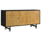 Coaster Furniture Aminah 950383 3-door Wood Accent Cabinet - Natural and Black