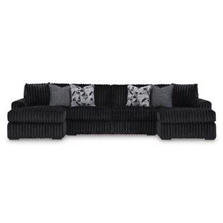 Signature Design by Ashley Midnight-Madness 98103S5 3 pc Sectional with Chaise (Sectionals - Stationary)