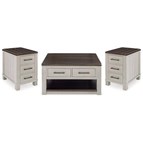 Signature Design by Ashley Darborn T796T1 Lift-top Coffee Table and 2 Chairside End Tables