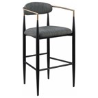 Coaster Furniture Tina 121189 Fabric Upholstered Bar Chair - Dark Grey
