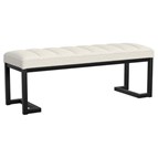 Coaster Furniture Mesa 907514 Boucle Upholstered Tufted Accent Bench - Vanilla