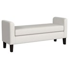 Coaster Furniture Rex 910260 Fabric Upholstered Accent Bench with Armrests - Vanilla