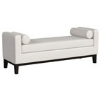 Coaster Furniture Rosie 910270 Upholstered Accent Bench with Armrests - Vanilla