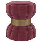 Coaster Furniture Sora 910290 Round Upholstered Ottoman - Berry