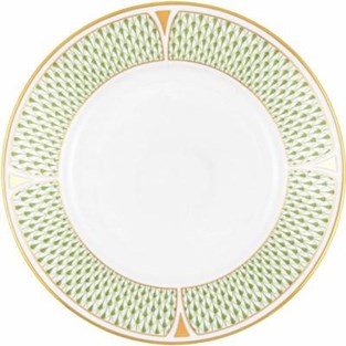 Herend Art Deco Dessert Plate - Green (Plates - Dessert)