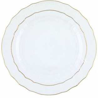 Herend Golden Edge Dinner Plate with Monogram (Plates - Dinner)