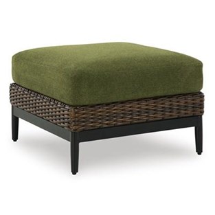 Signature Design by Ashley Horizon Hall P572-814 Ottoman with Cushion (Outdoor Seating - Ottomans)