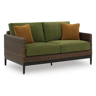 Signature Design by Ashley Horizon Hall P572-835 Loveseat with Cushion (Outdoor Seating - Loveseats)