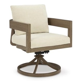 Signature Design by Ashley Serene Bay P671-602A Swivel Chair with Cushion (Outdoor Seating - Dining Chairs)