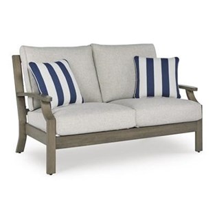 Signature Design by Ashley Rainier Ranch P701-835 Loveseat with Cushion (Outdoor Seating - Loveseats)