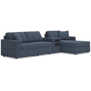 Signature Design by Ashley Modmax 92121S37 4 pc Sectional with Chaise and Audio Console (Sectionals - Stationary)
