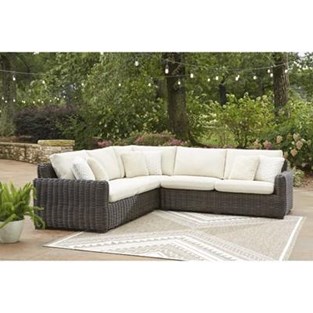 Signature Design by Ashley Kimora P711P1 3 pc Outdoor Sectional (Outdoor Seating - Sectionals)
