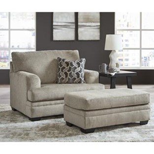 Signature Design by Ashley Stonemeade 59504U2 Oversized Chair and Ottoman (Chairs - Stationary)