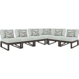 Signature Design by Ashley Beachloft P490P1 6 pc Outdoor Sectional (Outdoor Seating - Sectionals)
