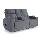 Signature Design by Ashley Studio Cave PC4980218 Power Reclining Loveseat with Console and Adjustable Headrest