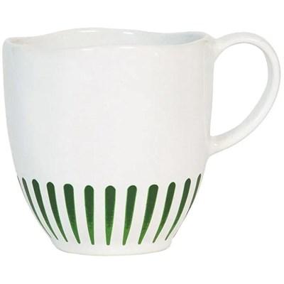 Juliska Sitio Stripe Mug - Basil (Cups & Saucers - Mugs)