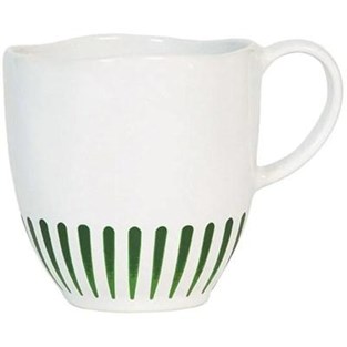 Juliska Sitio Stripe Mug - Basil (Cups & Saucers - Mugs)