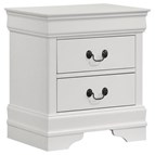 Coaster Furniture Louis Philippe 202442 2-Drawer Nightstand Bedside Table - White