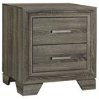 Coaster Furniture Wright 223342 2-Drawer Nightstand Bedside Table - Brown Oak
