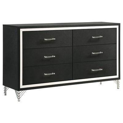 Coaster Furniture Lucia 224993 6-Drawer Dresser Cabinet - Black
