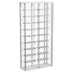 Coaster Furniture Montara 182037 Tempered Glass Wine Storage LED Curio Cabinet - Chrome
