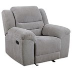 Coaster Furniture Gilson 602553 Chenille Upholstered Glider Recliner Chair - Grey