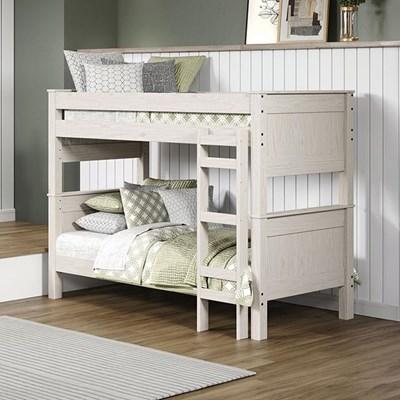 Furniture of America Albani AM-BK302WH Twin/Twin Post Bunkbed