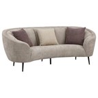 Coaster Furniture Ellorie 504837 Upholstered Channel Back Curved Sofa - Beige