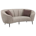Coaster Furniture Ellorie 504838 Upholstered Channel Back Curved Loveseat - Beige