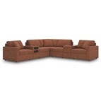 Signature Design by Ashley Modmax 92102S69 7 pc Balanced Sectional with Audio and Storage Consoles