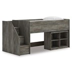 Signature Design by Ashley Frandern B4480B14 Twin Loft Bed with Bookcase Storage