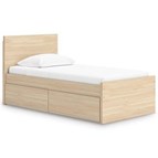 Signature Design by Ashley Onita EB9632B10 Twin Panel Platform Bed with 1 Side Storage