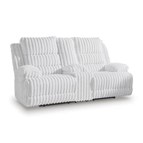 Signature Design by Ashley Rhines Falls PC4280496 Double Reclining Power Loveseat with Console