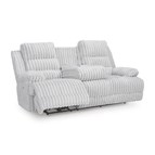 Signature Design by Ashley Rhines Falls PC4280499 Reclining Power Sofa with Drop Down Table