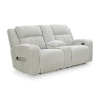 Signature Design by Ashley Forest Lake PC6420318 Power Reclining Loveseat with Console and Adjustable Headrest