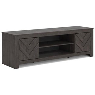 Signature Design by Ashley Cayboni W3789-68 LG TV Stand with Fireplace Option (TV Stands - Media Consoles and Credenzas)