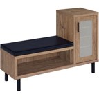 Coaster Furniture Teller 910311 1-door Entryway Shoe Storage Bench - Natural Oak