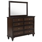 Coaster Furniture Andover 223633M 8-Drawer Dresser and Mirror - Dark Oak