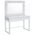 Coaster Furniture Umbridge 935934 3-Drawer Vanity Set with Lighting - Chrome and White