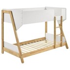 Coaster Furniture Wyatt 460510 Wood Twin Over Twin Bunk Bed - White and Natural