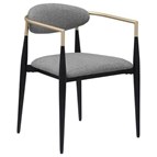 Coaster Furniture Alexis 182682 Fabric Upholstered Dining Arm Chair - Grey