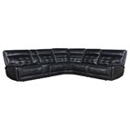 Coaster Furniture Hewitt 609610PP Leather Upholstered Power Reclining Sectional - Black