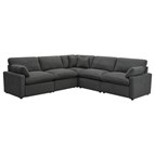 Coaster Furniture Collins 609530P 5 pc Modular Power Reclining Sectional - Dark Grey