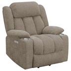 Coaster Furniture Houston 602274P Upholstered Power Lift Recliner Chair - Camel