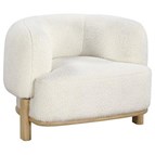 Coaster Furniture Lawler 903169 Upholstered Barrel Back Accent Chair - Ivory
