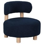 Coaster Furniture Zonie 903168 Boucle Upholstered Barrel Back Accent Chair - Blue